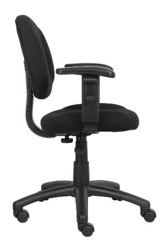 Boss Office Products B316-BK Perfect Posture Delux Fabric Task Chair with Adjustable Arms in Black, Low-Back 7