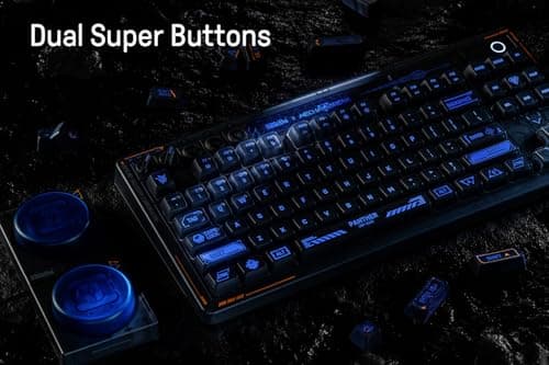 8BitDo 87 Keys Retro Mechanical Keyboard Bluetooth/2.4G/USB-C, RGB Backlight, Hot Swappable, Dual Super Programmable Buttons, Volume Knob for PC and Android - Mecha BREAK: PANTHER 8