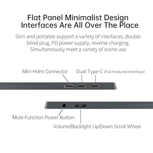 Thrygo 10.5" Portable Monitor, 3:2 1280P FHD IPS Display with HDR10, 420 Nits 60Hz, Dual USB-C & Mini HDMI, Adjustable Stand, Ultra-Slim Mini Screen for Laptop PC Phone Game Consoles Raspberry Pi 5
