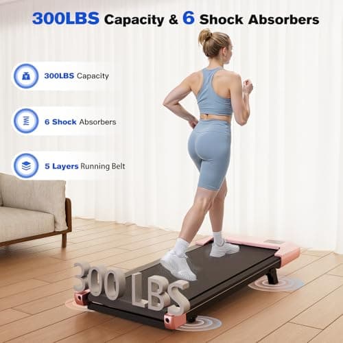 SupeRun Walking Pad with Incline, Under Desk Treadmill, 3 in 1 Portable Treadmills for Home with Remote Control LED Display, 2.5 HP Quiet Mini Treadmill for Office Home Use, 300 Lbs Capacity 6