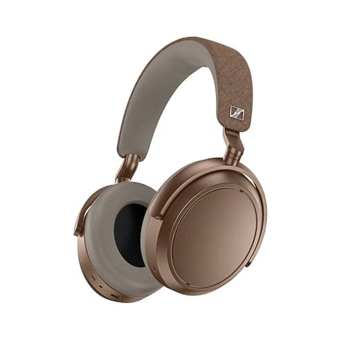 Sennheiser Momentum 4 Wireless Over-Ear Headphones - Bluetooth Headset for Clear Calls with Adaptive Noise Cancellation, Up to 60HR Playtime, Folding Design, Brown