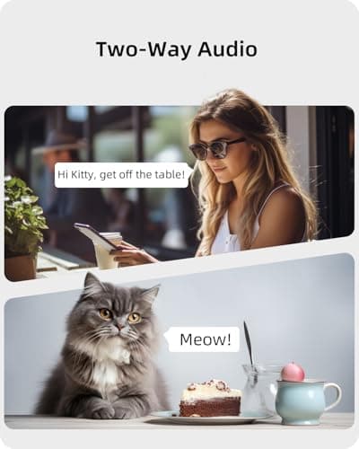 Security Camera 2K, blurams Baby Monitor Dog Camera 360-degree for Home Security w/Smart Motion Tracking, Phone App, IR Night Vision, Siren, Works with Alexa & Google Assistant & IFTTT, 2-Way Audio 6