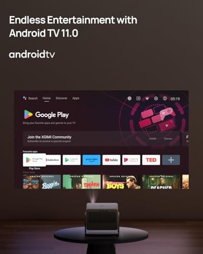 XGIMI HORIZON S Pro 2024 NEW 4K Projector, Dolby Vision, 1800 ISO Lumens, 110% BT.2020, Built-in Flexible Stand, Intelligent Screen Adaption, 2 x 12W Harman Kardon 7