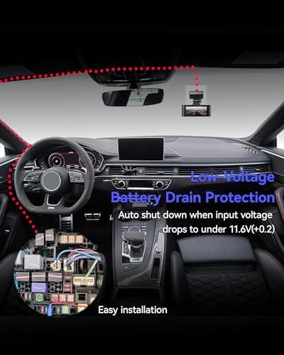 REDTIGER F7N Dash Cam Hardwire Kit, 21.3ft USB C Port Hard Wire Kit for Dashcam,Converts 12V-24V to 5V/2.5A Low Voltage Protection 5