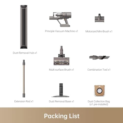 DREAME Z10-W Cordless Vacuum Cleaner with Self-Emptying Base (90 Days), Powerful Suction, Tangle-Free Brush for Pet Hair, 60min Runtime, HEPA Filtration, Cordless Stick Vacuum for Carpets & Hardfloor 6