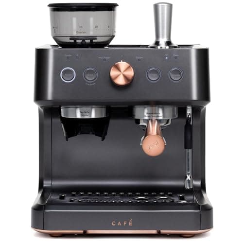 Café Bellissimo Semi Automatic Espresso Machine + Milk Frother | WiFi Connected| Built-In Bean Grinder, 15-Bar Pump & 95-Ounce Water Reservoir | Matte Black, C7CESAS3RD3 6