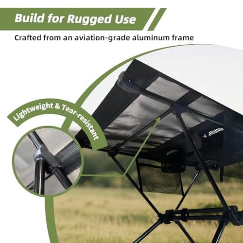 Zippy Goose Camping Table, Portable Beach Table with Cup Holders, Folding Ultra Lightweight 1.5LBS Foldable Outdoor Camping Table, Aluminum Alloy Frame for Backpacking/Picnic/Fishing (Black) 5