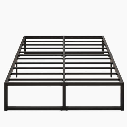 Lutown-Teen 14 Inch Queen Bed Frame Heavy Duty Steel Slat Support Metal Platform Bed Frame Queen Size No Box Spring Needed, Easy Assembly, Black 7