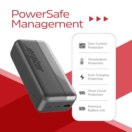 Energizer Portable Charger 30000mAh Power Bank with USB C in and Out Compact External Battery Pack for iPhone 16/15/14/13, Samsung Galaxy S24/S23, Pixel, iPad, Cell Phone and Tablets_UE30050C 6