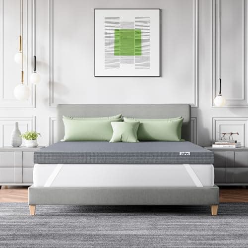 Firm Mattress Topper Twin Size - 4 Inch Charcoal-Infused Extra Firm Memory Foam Bed Topper for Back Pain Relief and Spinal Alignment, Mattress Pad CertiPUR-US Certified, Removable Cover 9