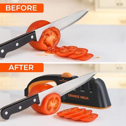 5 Precision Adjust Knife Sharpener- 3-Stage Premium Kitchen Knife Sharpener to Repair, Restore & Polish Blades by Sharp Pebble 8