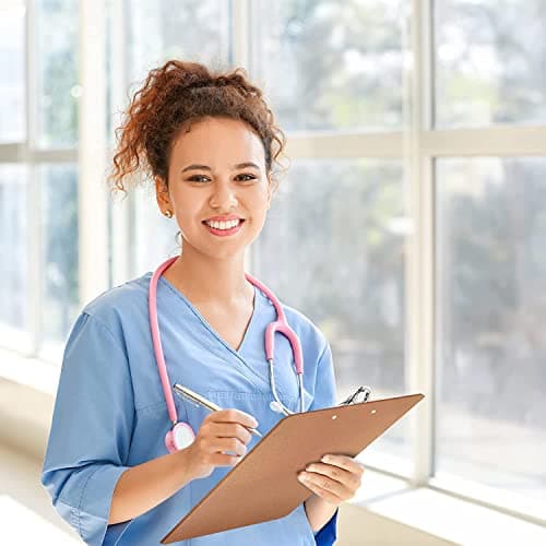 EXTRIC Legal Size Clipboard, 9" x 15.5" Large Clip Board with Sturdy Metal Clip, Heavy Duty, High Capacity Wooden Clipboard 5