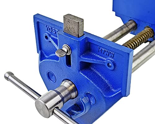 Yost Vises M7WW Rapid Action Woodworking Vise | Quick Release Lever for Quick Adjustments | 7 Inch Jaw Width | Made with Heavy-Duty Cast Iron | Blue 9