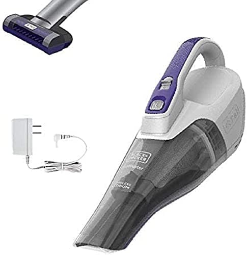 BLACK+DECKER dustbuster QuickClean Pet Cordless Handheld Vacuum with Motorized Upholstery Brush, White (HLVB315JP07)