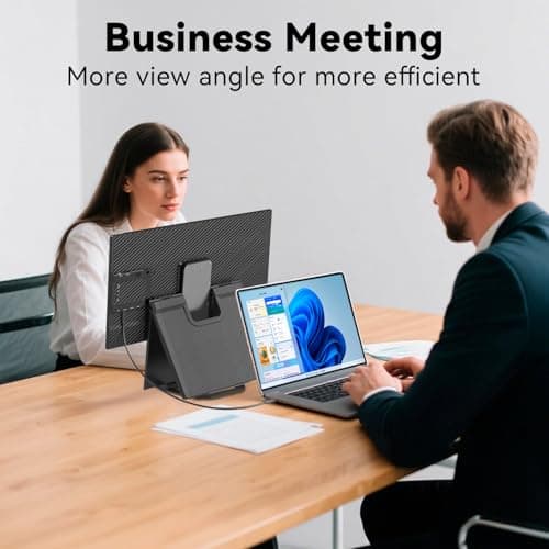 Portable Monitor 24" 100Hz for Work Home Office Game, 1080P FHD IPS Laptop Screen Extender with Rotating Stand & VESA, Laptop Monitor Extender USB-C HDMI Plug-Play for Mac Windows PS Switch Xbox Phone 8