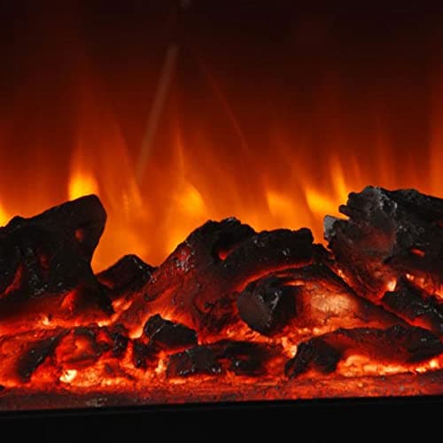 LifeSmart Electric Fireplace Heater w/ 3 Heating Elements, 1500W, Faux Stone & Oak Wood - Mounted Indoor Infrared Heater for Home, Bedroom, and Living Room 9