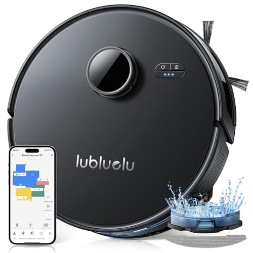 Lubluelu L15 Robot Vacuum 5000Pa,3 in 1 Robot Vacuum and Mop Combo,LiDAR Navigation,5 Maps,30 No-go Zones, WiFi/App/Alexa,Auto-Charging,Robot Vacuum Cleaner for Pet Hair, Carpet, Hard Floor