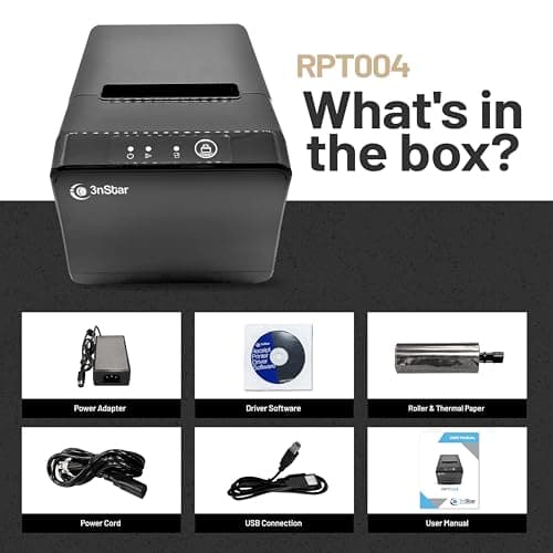 3nStar RPT004 Thermal Receipt Printer | 80mm POS Printer | USB & Ethernet | High-Speed 230mm/s | Auto Cutter, Wall-Mount, Compact Design | Restaurant, Retail, Kiosk, Hospitality Use 7