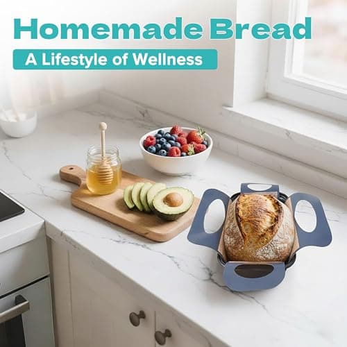 9 x 5 Loaf Pan Set with Silicone Bread Sling – 2 Bread Pans + 2 Nonstick Loaf Liners for Homemade Baking, Sourdough, Banana Bread, Sandwich Loaves – Rectangular Baking Tray for Kitchen Home Baker 8