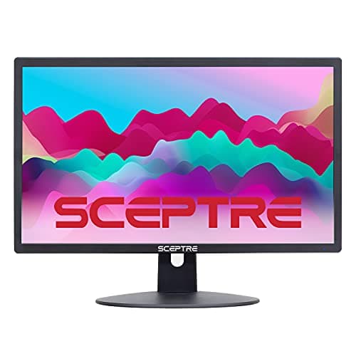 Sceptre 22-Inch 75Hz 1080p LED Monitor HDMI VGA Build-in Speakers, Brushed Black 2019 (E225W-19203S),Metal Black 10