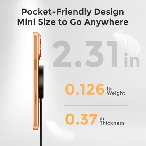 25W Magnetic Wireless Charging Pad: Qi2.2 Qi2 MagSafe Fast Charger for Google Pixel 10 iPhone 17 16 Pro Max 16e 15 14 13 12 AirPods & Samsung Galaxy Series Gift Ideal for Desk & Travel (Black, 1Pack) 6