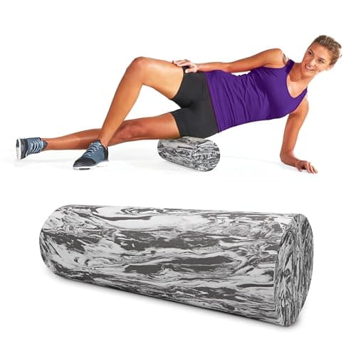 Gaiam Restore Marbled Foam Roller, Grey, 18"