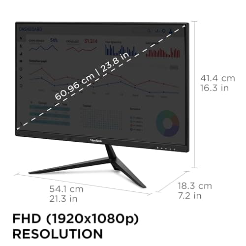 ViewSonic VX2428A 24 Inch 1080p 0.5ms 180Hz IPS Gaming Monitor with FreeSync, HDMI 1.4, and DisplayPort Inputs 5