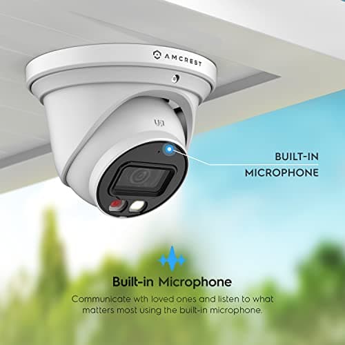 Amcrest UltraHD 4K (8MP) IP PoE AI Camera, 49ft Nightcolor, Security Outdoor Turret Camera, Built-in Microphone, Human Detection, Active Deterrent, 129° FOV, 4K@15fps IP8M-2779EW-AI (White) 6