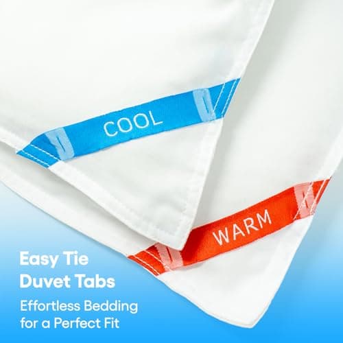 SöMN Kömforte Microfiber Dual Zone Comforter, His and Hers Blankets for Couples, Cool & Warm Two Temperature Comforter, Alternative Down Duvet Insert, Wedding Gift (White, Queen) 7