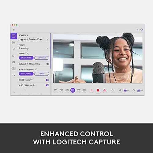 Logitech StreamCam Premium Webcam for Streaming and Content Creation, Full HD 1080p 60 fps,Works with Microsoft Teams, Google Meet, Zoom, Nintendo Switch 2’s new GameChat mode, for PC/Mac– Off-White 8