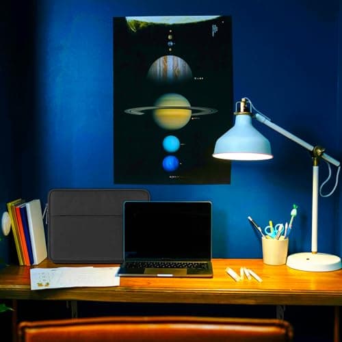 Laptop Sleeve 14 Inch, Water Resistant Traveling Computer Cover with Handle, Shockproof Protective Carrying Laptop Case Compatible for 14 Inch MacBook Air/Pro, HP, Dell, Asus, Lenovo, Black 6