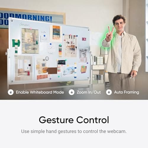 Insta360 Link 2C - 4K Webcam for PC/Mac, 1/2" Sensor, Auto Framing, HDR, AI Noise-Canceling Mic, Gesture Control for Streaming, Video Calls, Gaming, Works with Zoom, Teams, Twitch & More 7