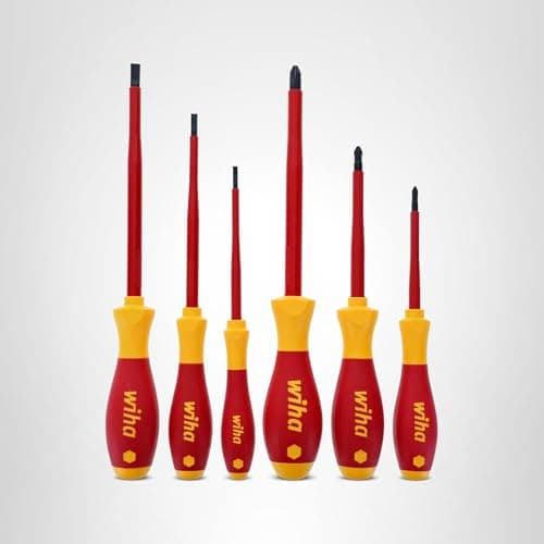 Wiha 32092 Slotted and Phillips Insulated Screwdriver Set, 1000 Volt, 5-Piece 6