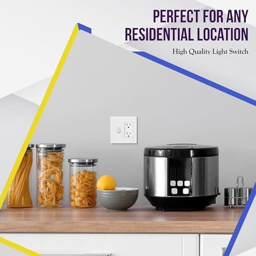 ENERLITES 4-Way Toggle Light Switch, Four Way, Side Wiring, Copper Wire Only, Grounding Screw, Residential Grade, 15A 125VAC 60Hz,UL Listed, 84150-W, White 6