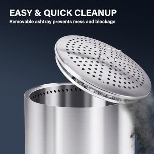 HGD 28 Inch Smokeless Firepit, Large Stainless Steel Fire Pit, Wood Burning Firepit for Patio Garden Picnic 8