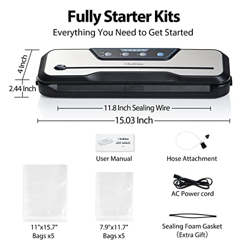 Automatic Food Vacuum Sealer Machine, Beelicious 8-In-1 Vacuum Saver 6