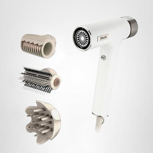 Shark Hair Dryer SpeedStyle RapidGloss Finisher and High-Velocity, Ionic Hair Blow Dryer with IQ Speed Styling and Drying Suite, No Heat Damage, Best for Curly and Coily Hair, Silk, HD332 15