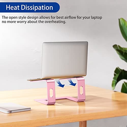 BESIGN LS03 Aluminum Laptop Stand, Ergonomic Detachable Computer Stand, Notebook Holder Compatible with Air, Pro, Dell, HP, Lenovo More 10-15.6" Laptops, Pink 6