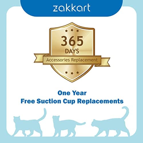 Zakkart Easy Fold Cat Window Perch - Cordless, Fold-Up, Zip Closure Embeded Machine Washable Bed Cover, Robust Metal Frame - Cat Hammock for Window for Large Cats and Kittens (Gray, Medium) 6