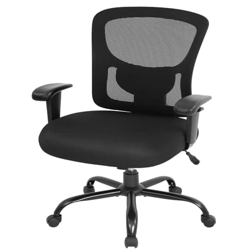 BestOffice Big and Tall Office Chair 500lbs Desk Chair Mesh Computer Chair with Lumbar Support Wide Seat High Back