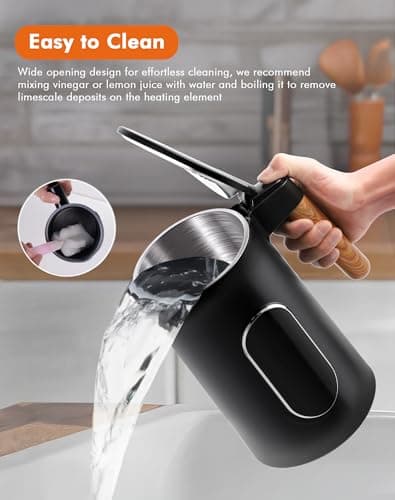 Electric Kettle with Precise Temperature Control, 1500W Fast Boil, 304 Stainless Steel 1.7L/1.8Qt BPA-Free | 4 Presets for Baby Milk, Coffee, Tea | 2H Keep Warm, Cool Touch Exterior 8