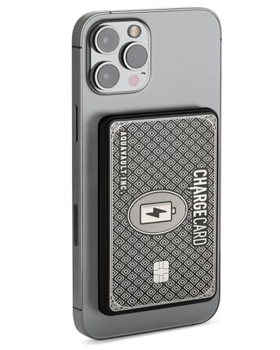 AquaVault Chargecard Magsafe Portable Charger 5000mAh 20W Fast Charge - Magnetic Power Bank, Ultra-Slim Battery Pack Compatible with iPhone 12-17 Series (Black)