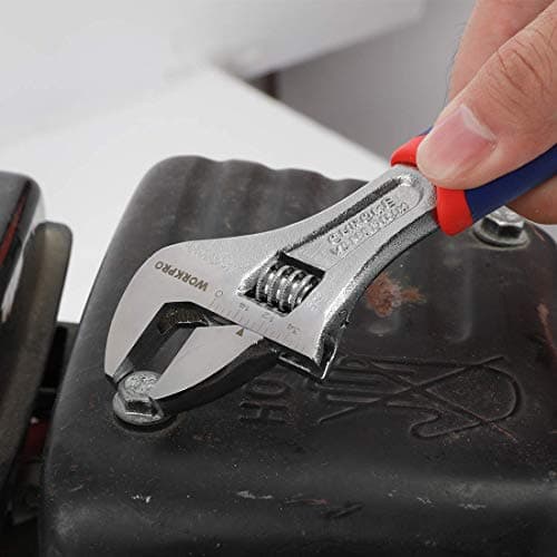 WORKPRO 3-piece Adjustable Wrench Set CR-V with Rubberized Anti-Slip Grips 10-inch, 8-inch, 6-inch 9