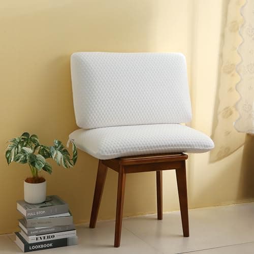 CSDLF Memory Foam Bed Pillows, Pillow for Side and Back Sleeper, Pillow for Neck Pain Relief, Washable Removable Cover, Soft, White (Queen) 5