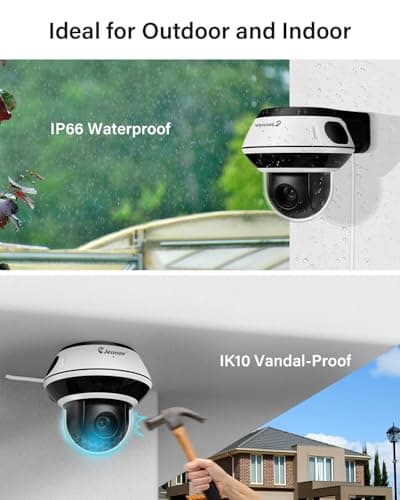 Jennov UltraHD 4K (8MP) PoE Camera Outdoor with 5X Optical Zoom, PTZ IP Dome Security Camera with 350° Pan&90° Tilt, Human Vehicle Detection, 100ft IR Night Vision, IK10/IP67, Work with Videolink APP 9