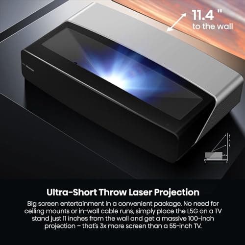 Hisense 120L5G-CINE120A 120L5G 4K UHD LASER TV Ultra-Short-Throw Projector Only (Renewed) 5
