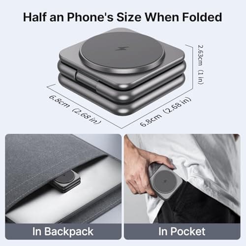 KU XIU Wireless Charger for Samsung,Zinc Alloy Foldable 3 in 1 Wireless Charging Station for Samsung Galaxy S25 Ultra S24 S23 S22 Note Z Fold 7 Flip/Buds,Fast Charger for Galaxy Watch Ultra 8 7 6 5 4 5