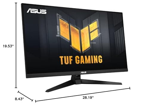 ASUS TUF Gaming 32” (31.5” viewable) 4K HDR DSC Gaming Monitor (VG32UQA1A) - UHD (3840 x 2160), 160Hz, 1ms, Extreme Low Motion Blur Sync, Freesync Premium, HDMI2.1, Speakers, 120% sRGB, DisplayHDR 400 14