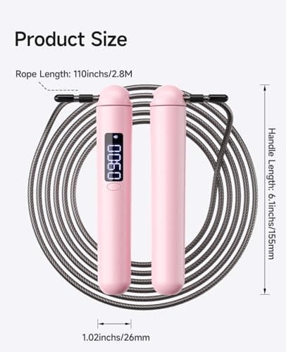 ACHDOFITS Smart Jump Rope | Accurate Calorie Tracking & 4 Training Modes | Adjustable Steel Wire Rope | Built-in High-Speed Bearings | Type-C Charging | Ideal for Fat Burning, Speed Training & Home Workouts 8