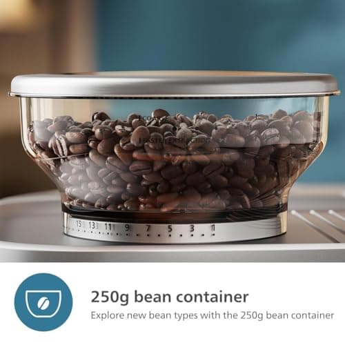 Philips Barista Brew Semi Automatic Espresso Machine - Single & Double Espresso,Americano, 250g Bean Container+Grinder+Milk Jug with temperature indicator,Calibrated Tamping,Metal Silver (PSA3218/01) 5